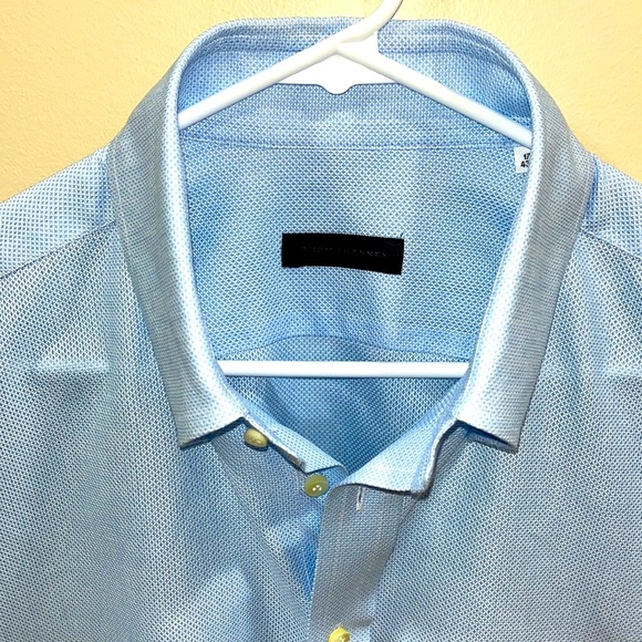 Thom Sweeney Men’s Sky Blue 100% Cotton Handmade Button Down Shirt. 17/43. - Picture 3 of 12
